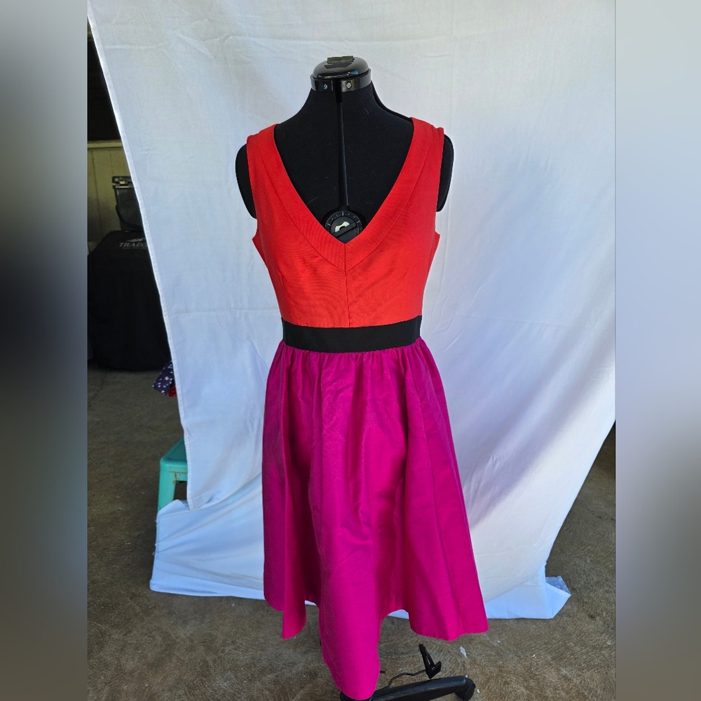 Kate Spade Red & Pink Cocktail Dress Sz 8
